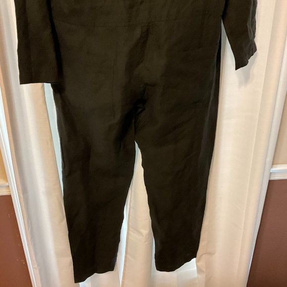 The Shanty Corporation Jumpsuit S Blue-Gray Button Front Long Sleeve Pockets - Picture 7 of 10